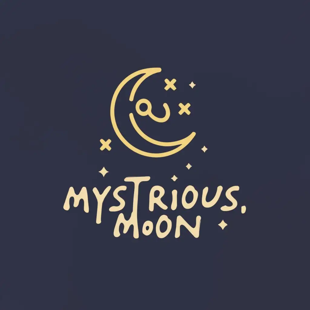 a logo design,with the text "Mysterious Moon", main symbol:Moon,Moderate,clear background