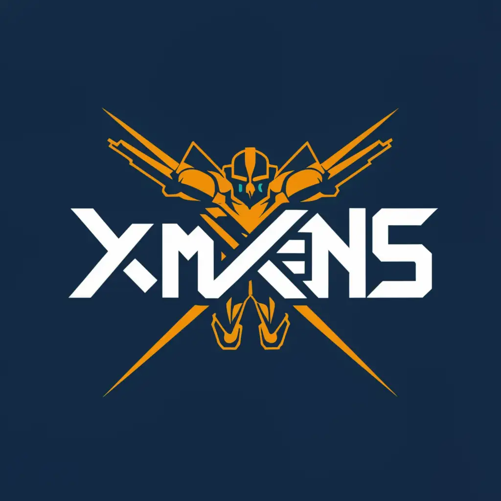 LOGO-Design-for-XMens-Bold-Warrior-with-Helicopter-Symbol-on-Clear-Background