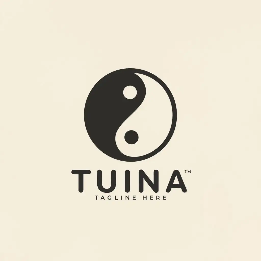a logo design,with the text "Tuina", main symbol:yin yang,Minimalistic,be used in Beauty Spa industry,clear background