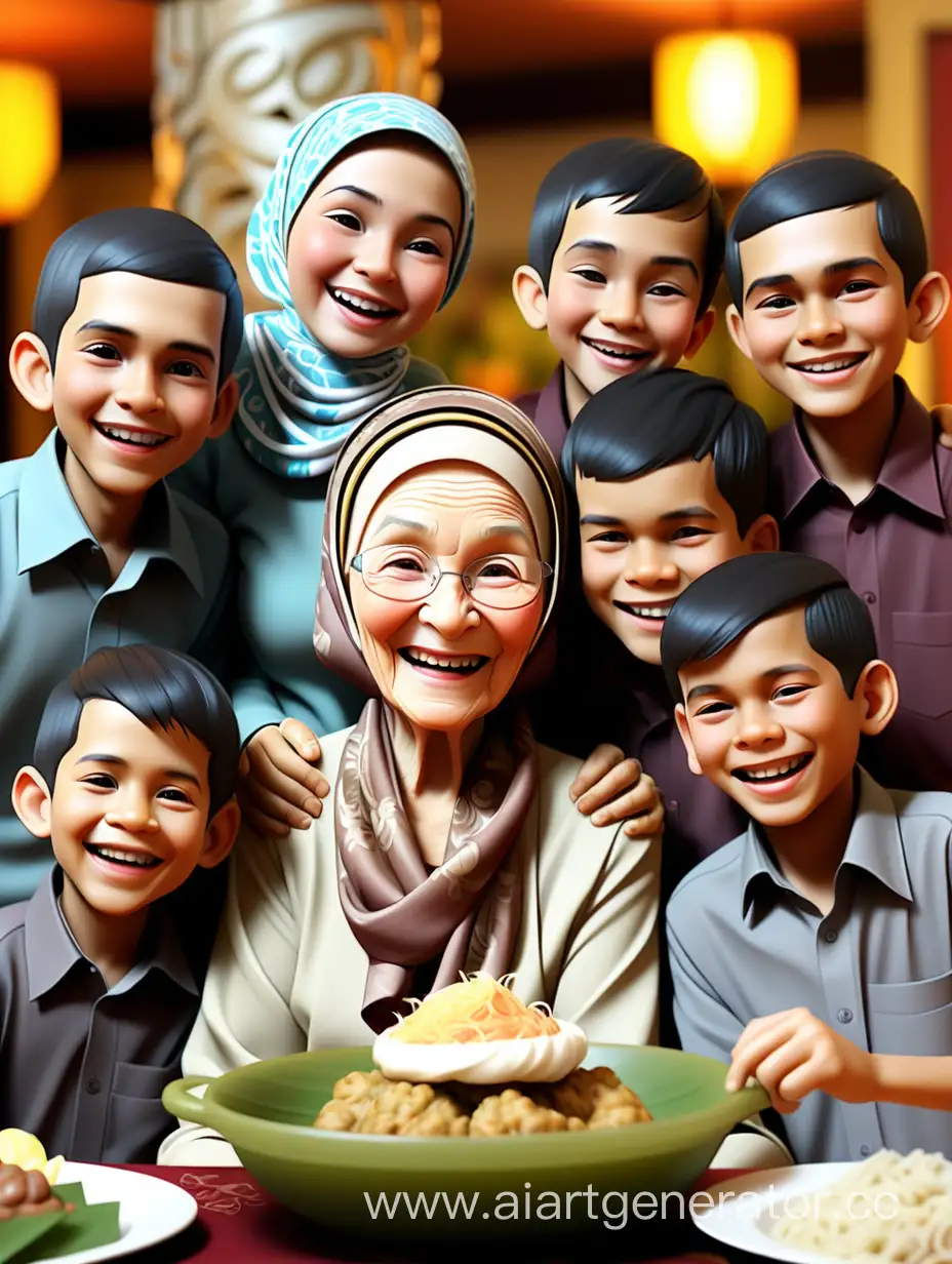 Javanese-Birthday-Celebration-Grandmas-Joyful-Family-Dinner