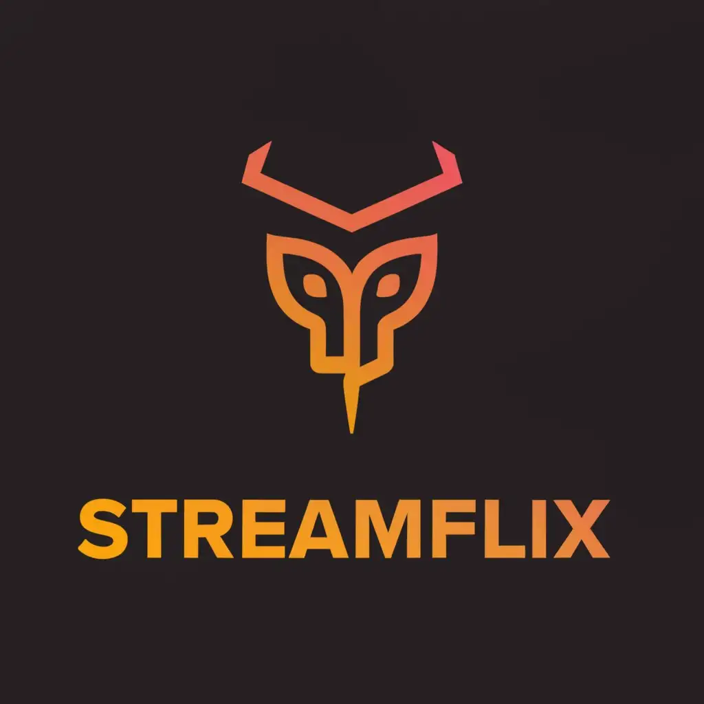 a logo design,with the text "StreamFlix", main symbol:devil,Moderate,clear background