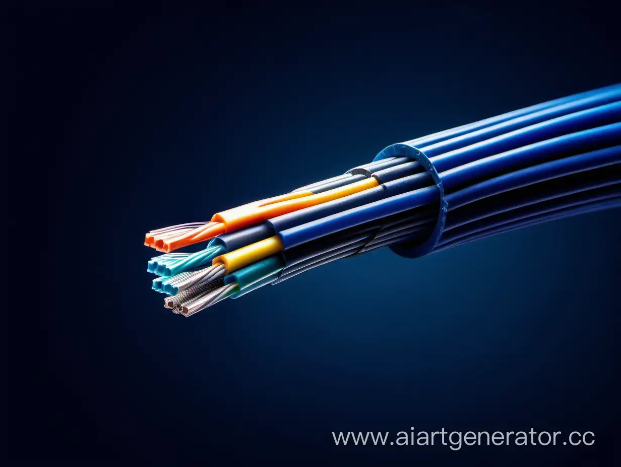 Dark-Blue-CrossSection-of-Optical-Fiber-Cable
