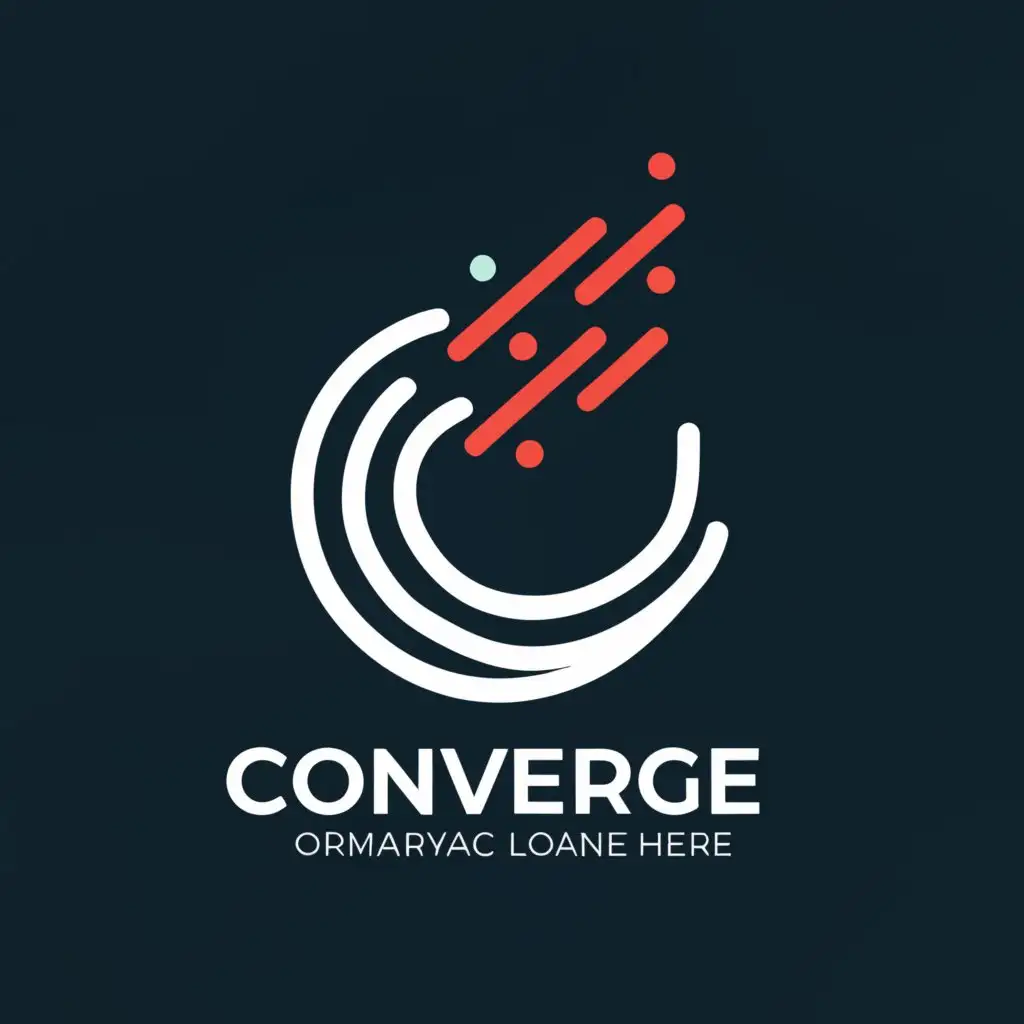 a logo design,with the text "Converge", main symbol:Fiber optic,Moderate,be used in Technology industry,clear background