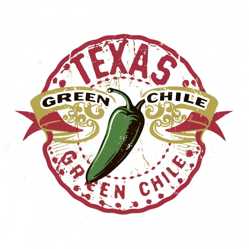 LOGO-Design-For-Texas-Green-Chile-Spicy-Red-Pepper-Emblem-with-Bold-Typography