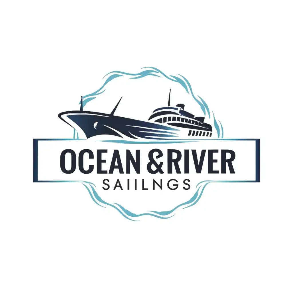 logo, ocean & river sailings, with the text "ocean & river sailings", typography, be used in Automotive industry