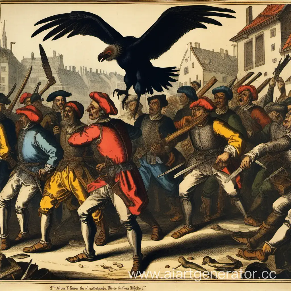 Des Geiers schwarzer Haufen, Florian Geier Bauernaufstand 16 Jahrhundert Bild bunt