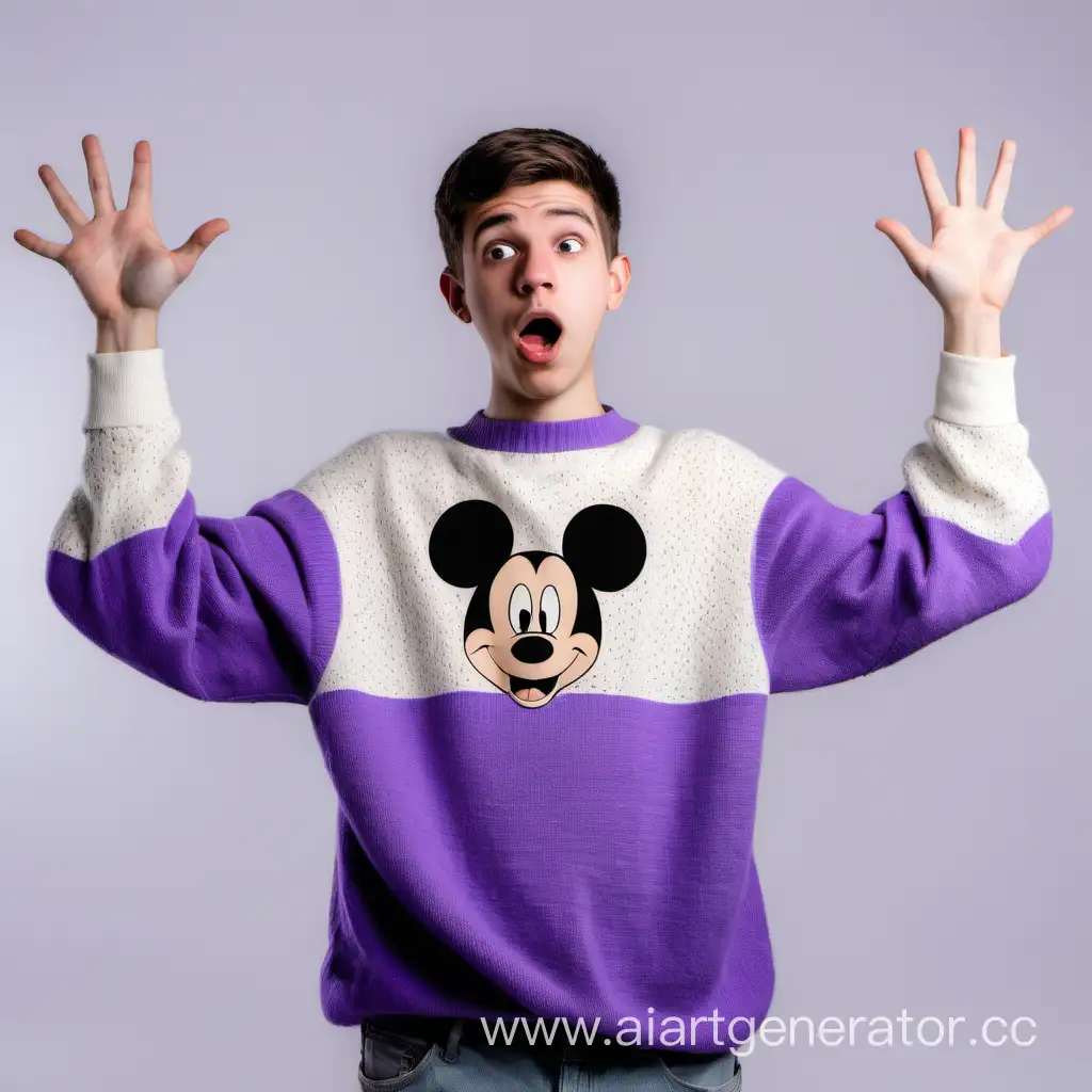 Surprised-Teenager-in-Purple-Mickey-Mouse-Sweater