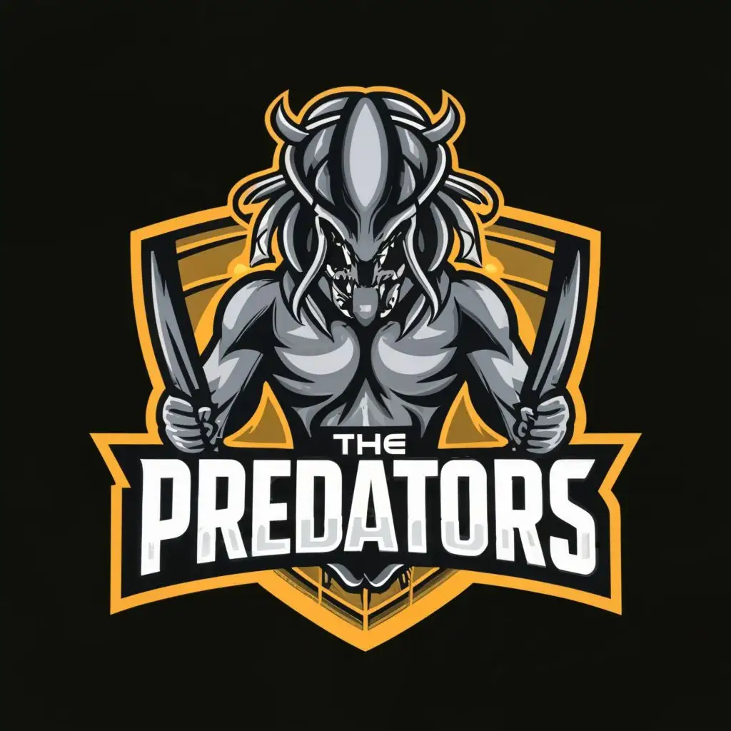 logo, Predator, Cricket, with the text "The Predators", typography, be used in Sports Fitness industry