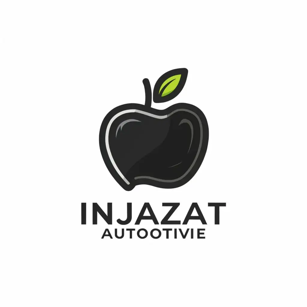 a logo design,with the text "Injazat Automotive", main symbol:apple,Moderate,clear background