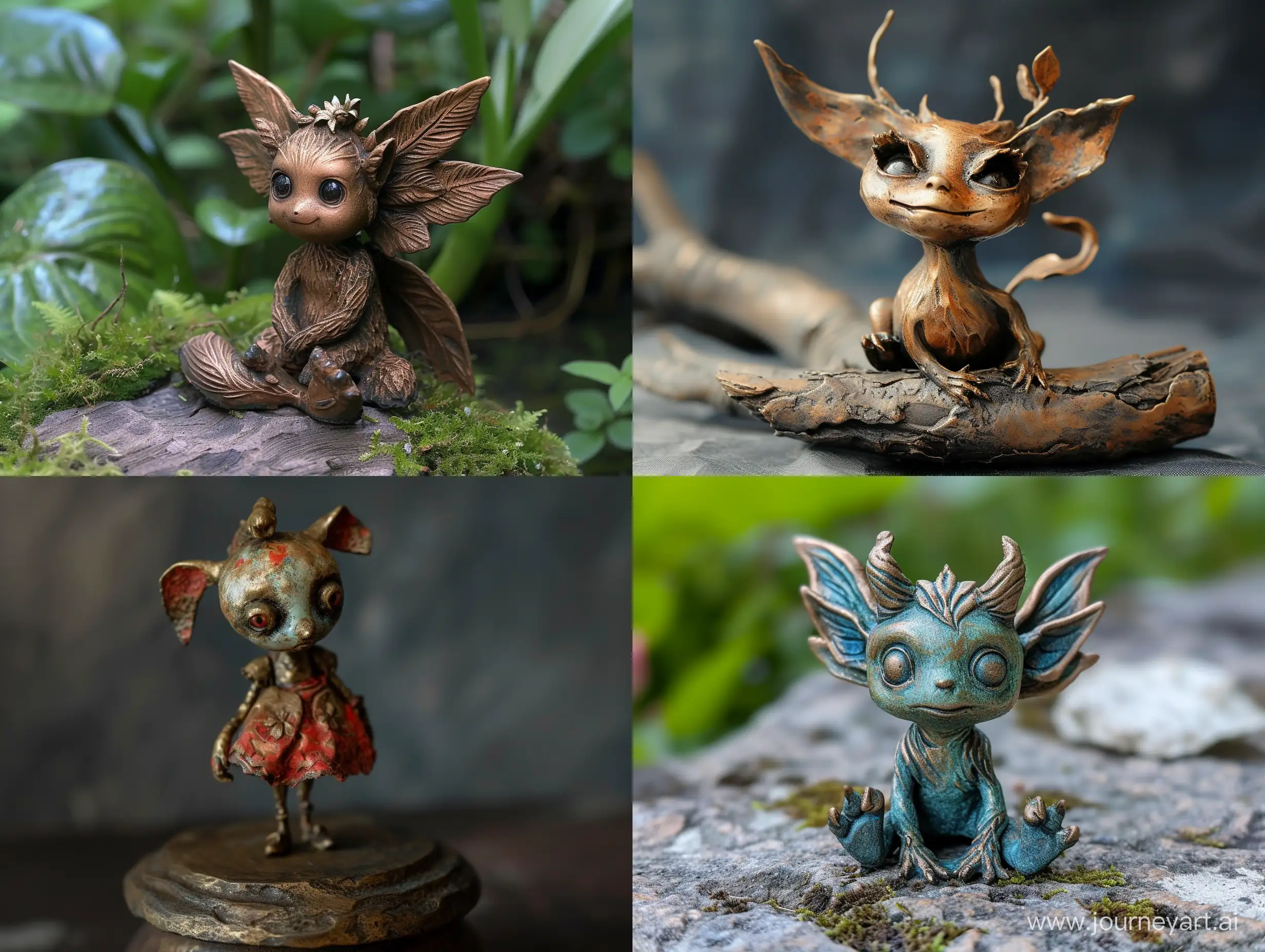 Enchanting-Bronze-FairyTale-Figurine-Featuring-a-Cute-NonExistent-Animal
