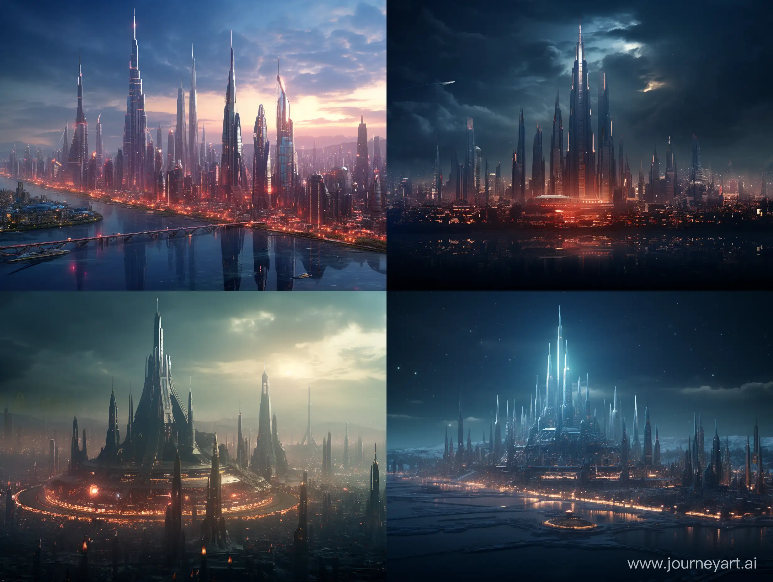 Futuristic-SciFi-Moscow-Cityscape-with-Detailed-Matte-Painting