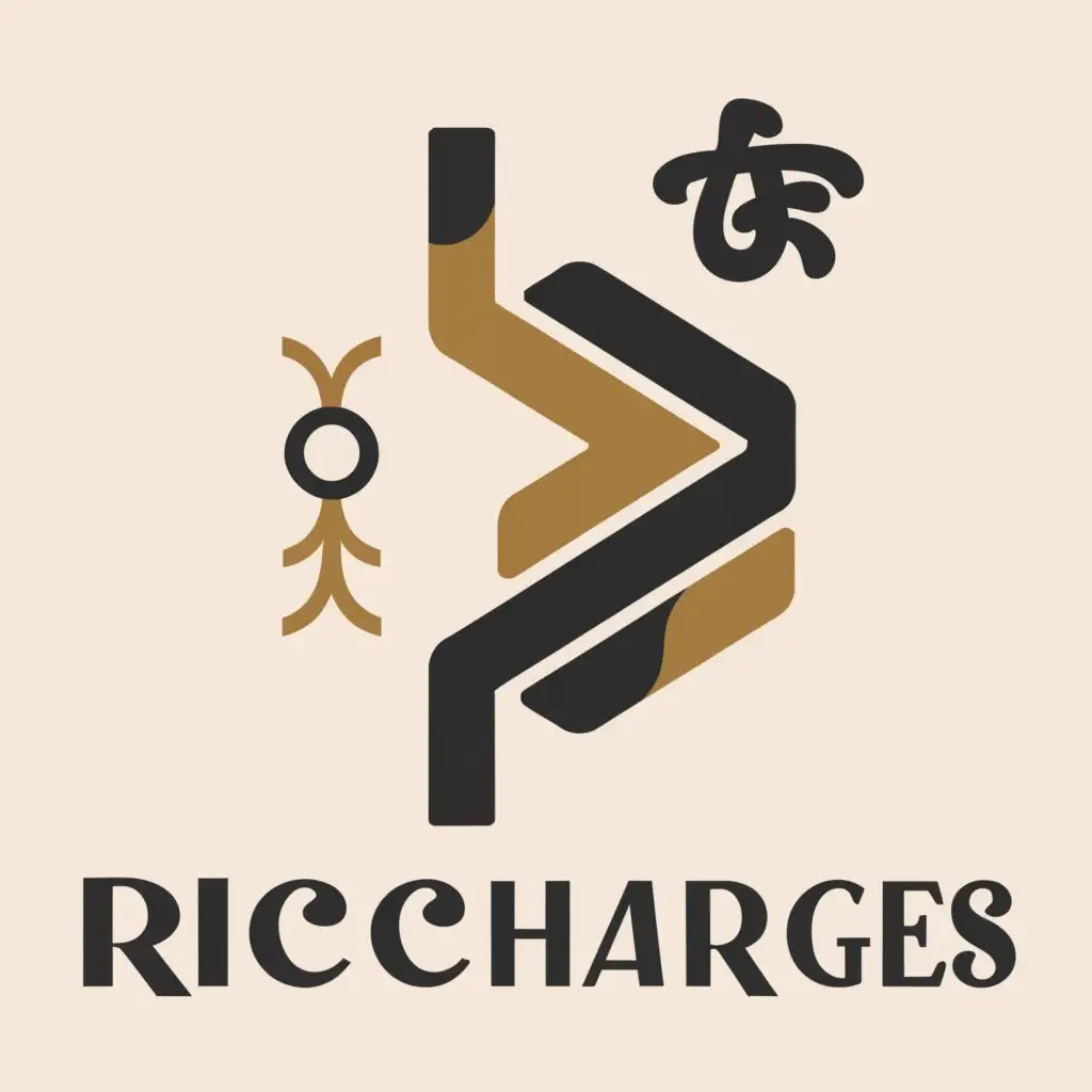 a logo design,with the text "ricocharges", main symbol:Japan,Moderate,be used in Religious industry,clear background