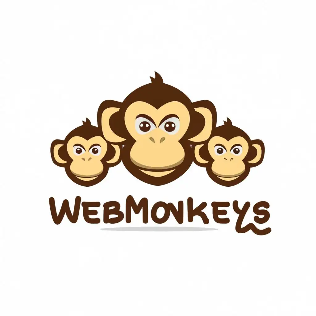 logo, monkeys, with the text "webmonkeys", typography, be used in Internet industry