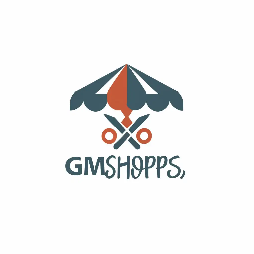 logo, eCommerce umbrella organization, with the text "GMShops", typography