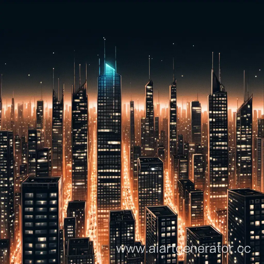 Dazzling-Night-Skyline-with-Illuminated-Skyscrapers
