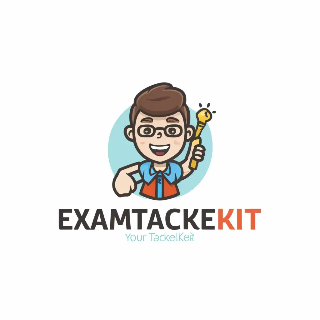 a logo design,with the text "Examtacklekit", main symbol:smart preparation,Moderate,clear background