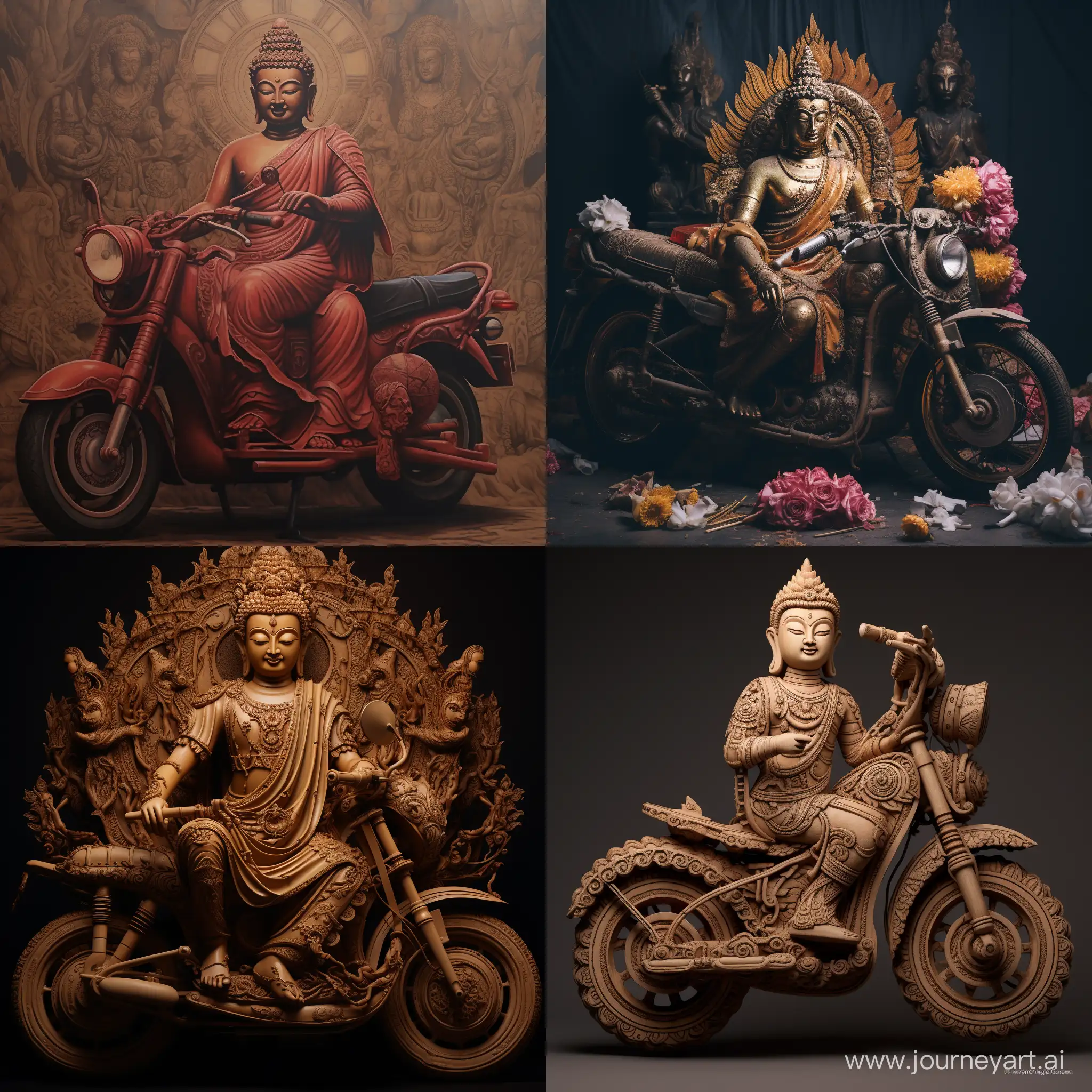 Buddha-Riding-a-Motorcycle-Spiritual-Journey-in-a-Square-Frame