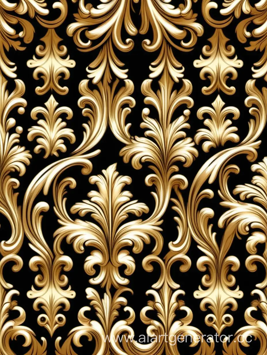Vector golden vintage classic baroque style seamless pattern, ornament. vector