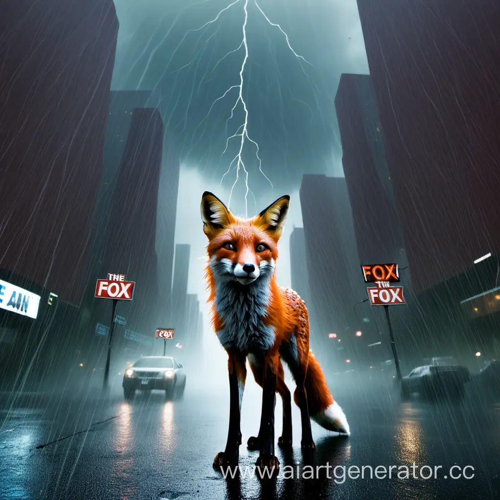 Apocalyptic-Fox-in-Rainstorm