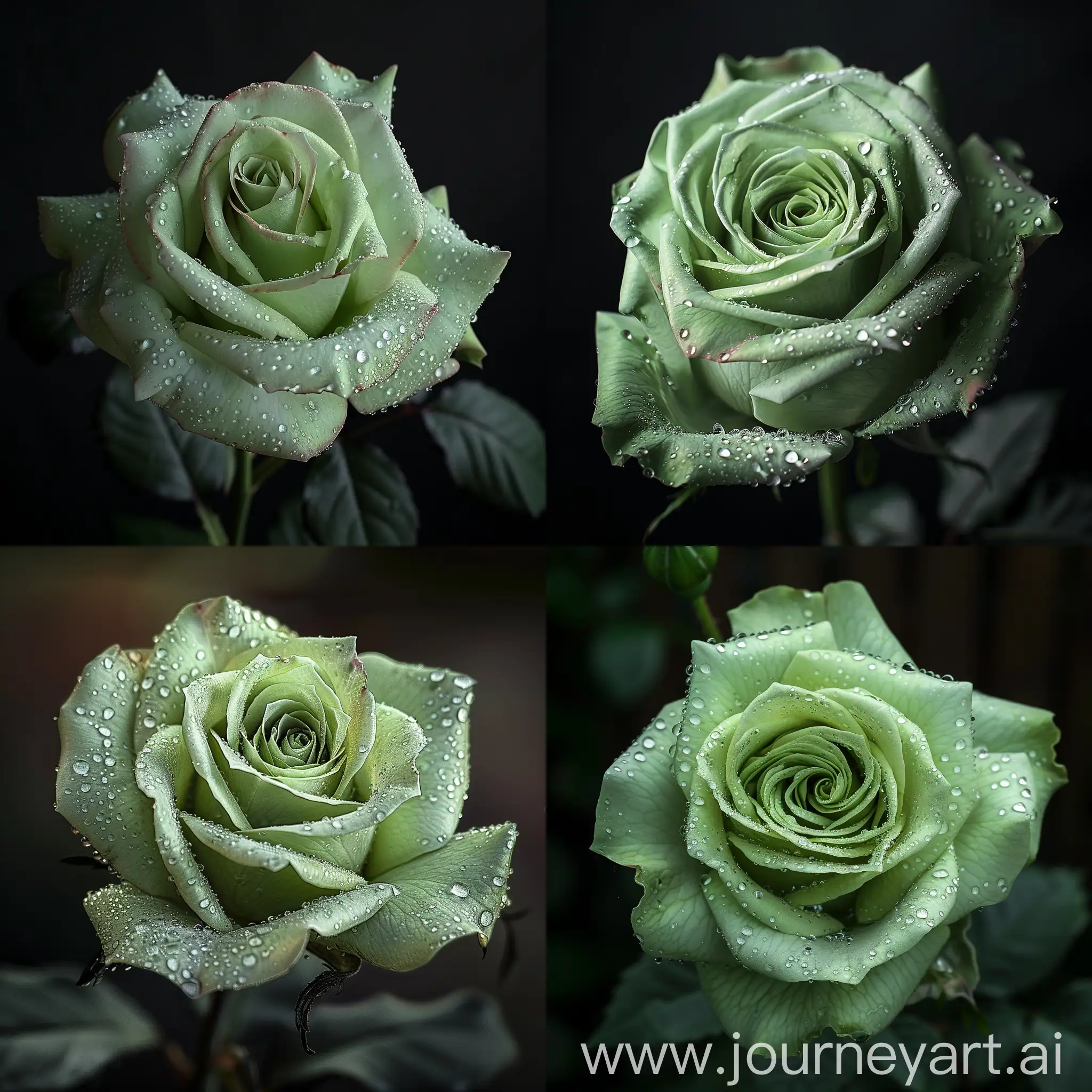 Realistic-CloseUp-of-a-Light-Green-Rose-with-Drops-Elegant-Photorealism-in-Natural-Lighting
