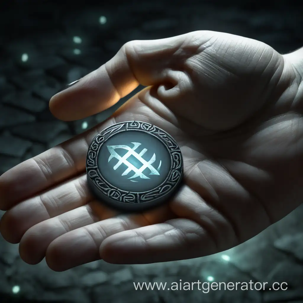 Glowing-Gray-Rune-on-Hand-Mystic-Symbolism-and-Enchantment