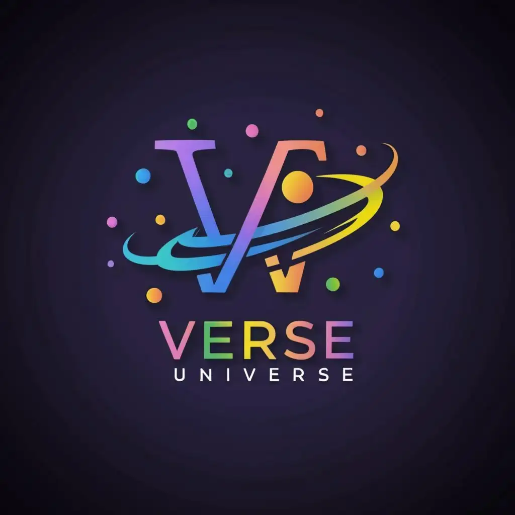 logo, v,u, with the text "verse universe", typography, be used in Entertainment industry