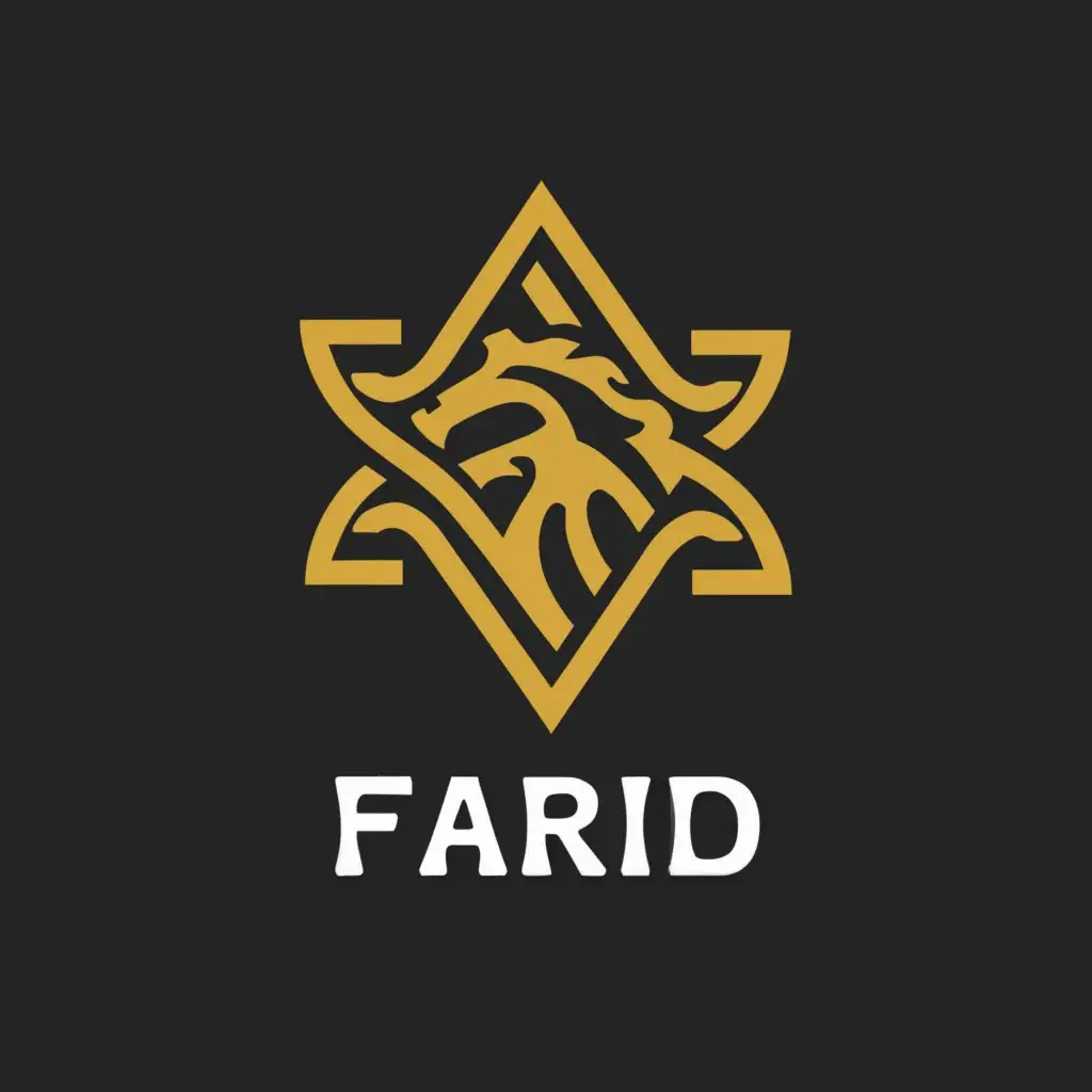 a logo design,with the text 'FARID', main symbol:Farid,complex,clear background