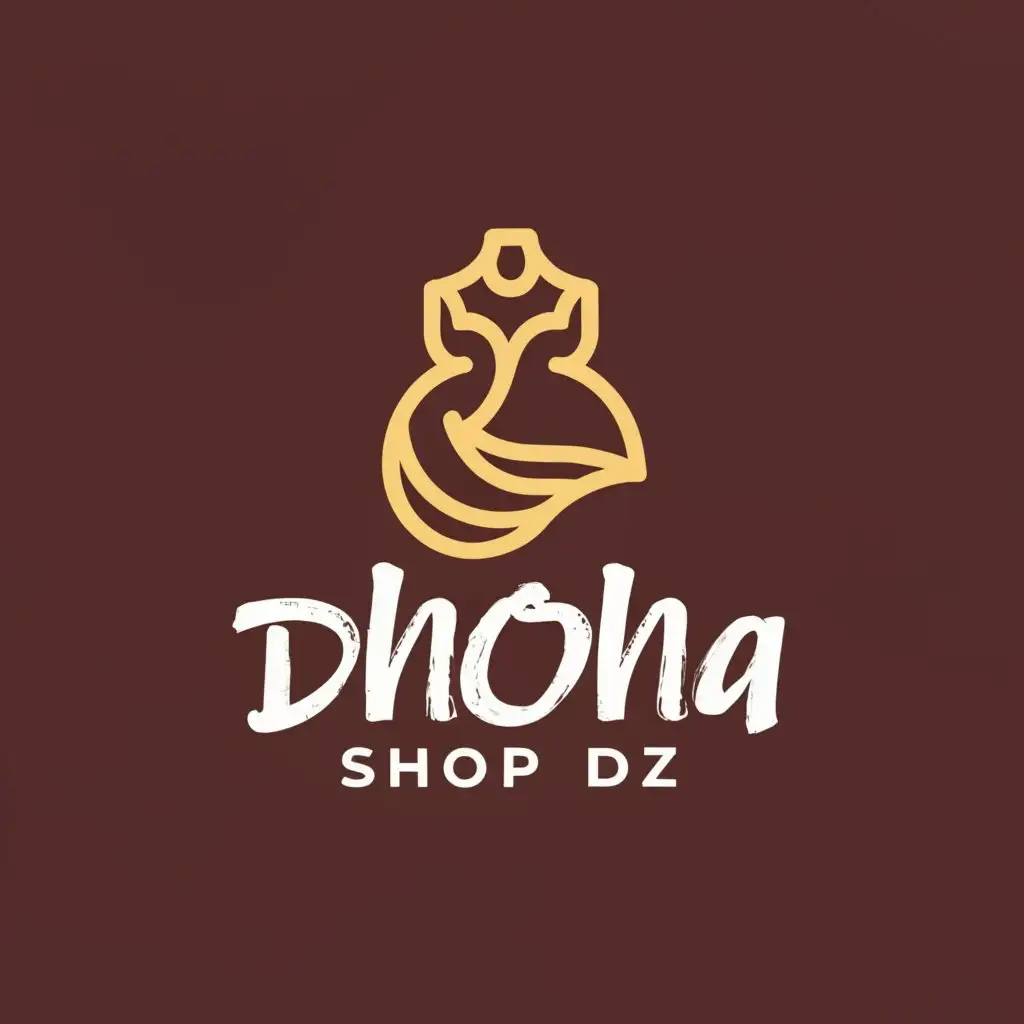 LOGO-Design-for-Dhoha-Shop-Dz-Elegant-Text-with-Fashionable-Symbol-on-Clear-Background