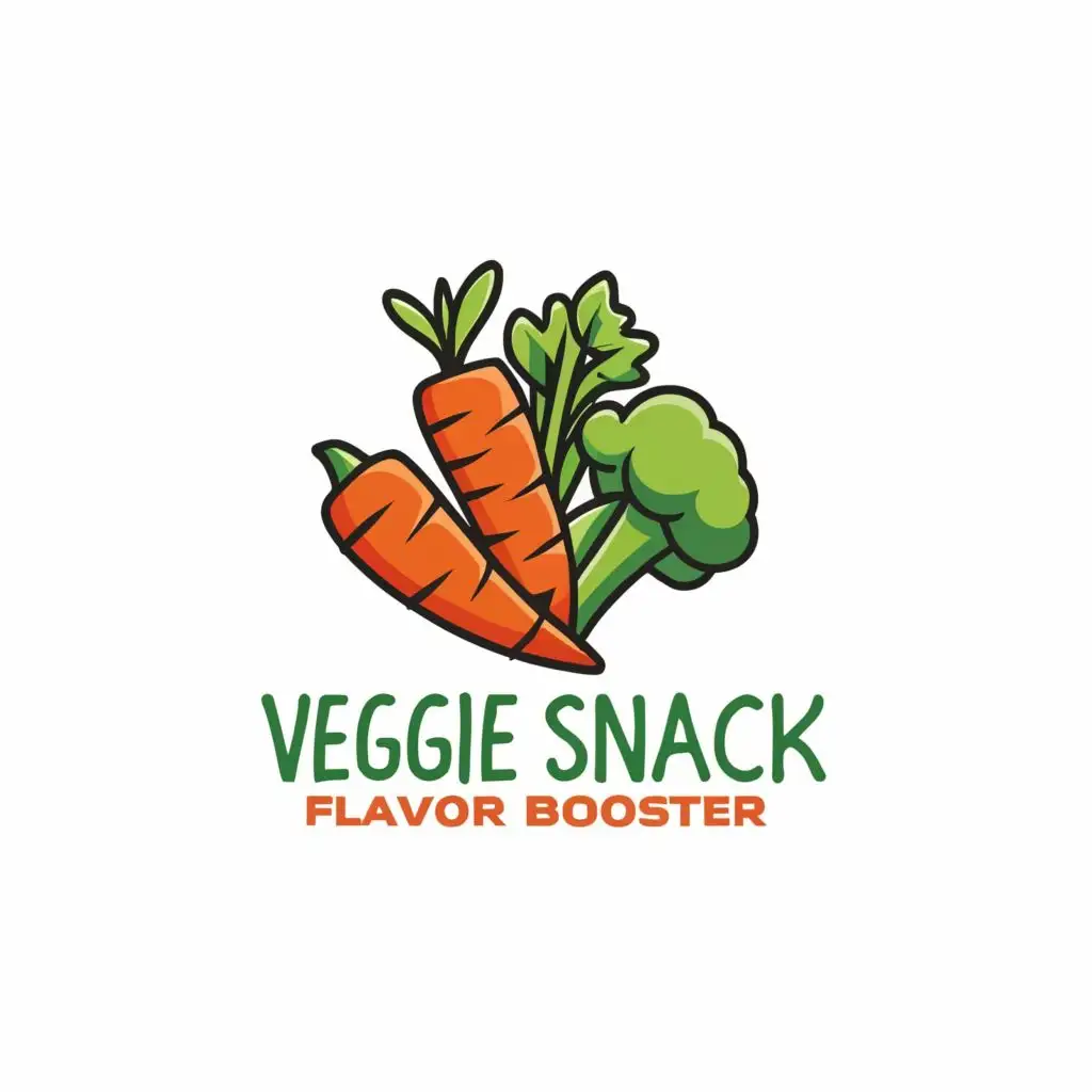a logo design,with the text "Veggie Snack Flavor Booster", main symbol:vegetables,Moderate,be used in Restaurant industry,clear background