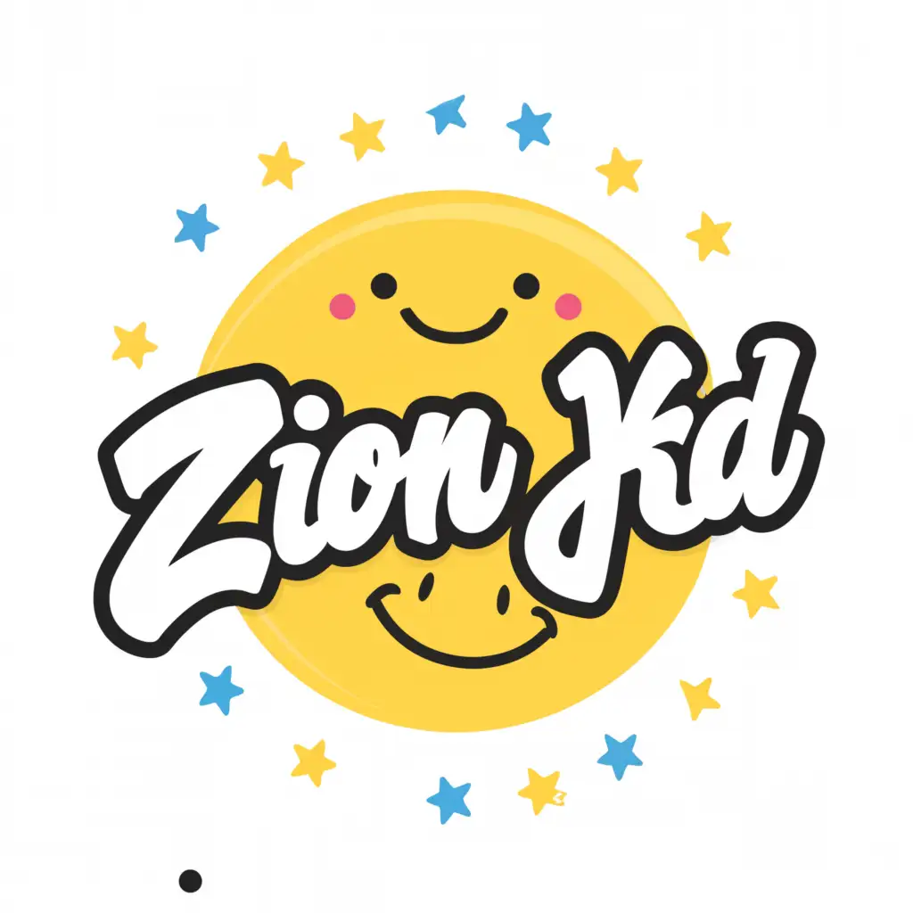 a logo design,with the text "ZION KID", main symbol:SMILEY,Moderate,clear background