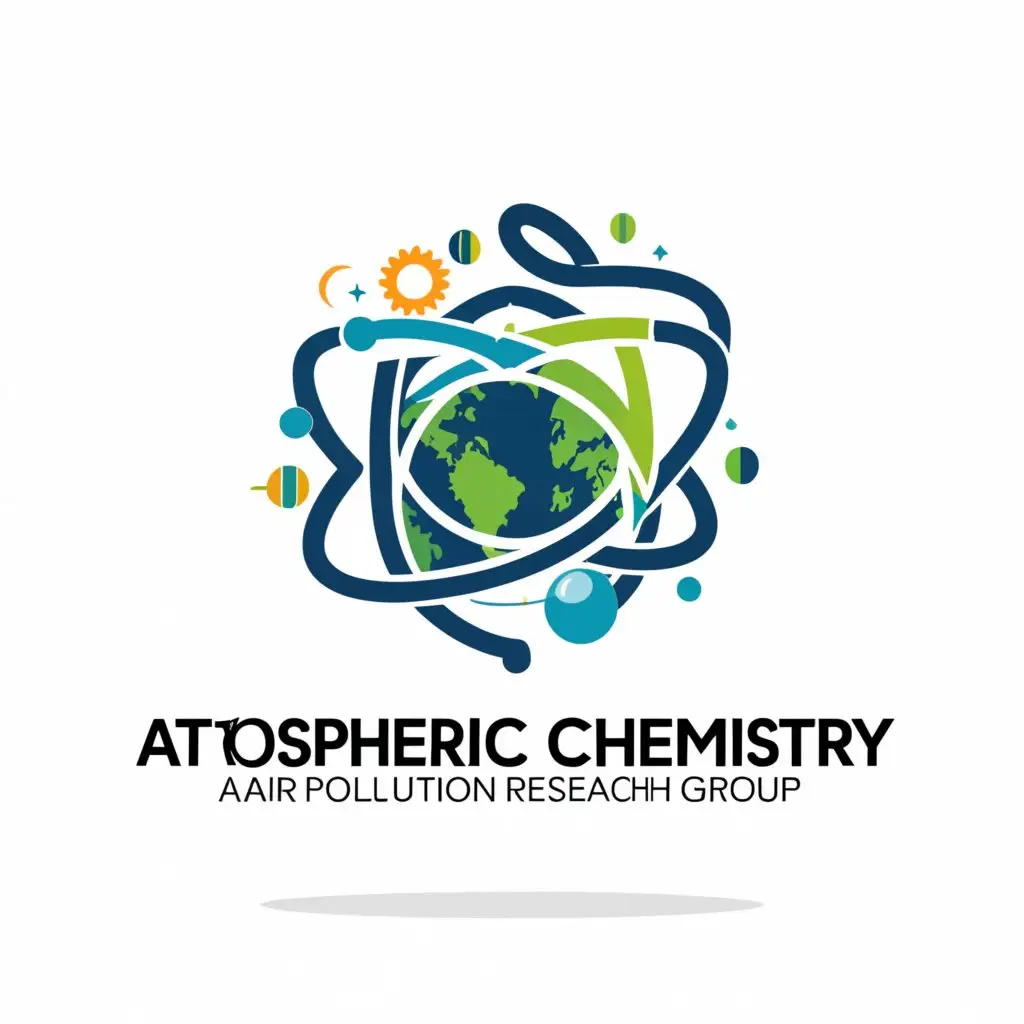 a logo design,with the text "Atmospheric Chemistry & Air Pollution Research Group", main symbol:Atmosphere, Chemistry, Pollution,Minimalistic,be used in Education industry,clear background