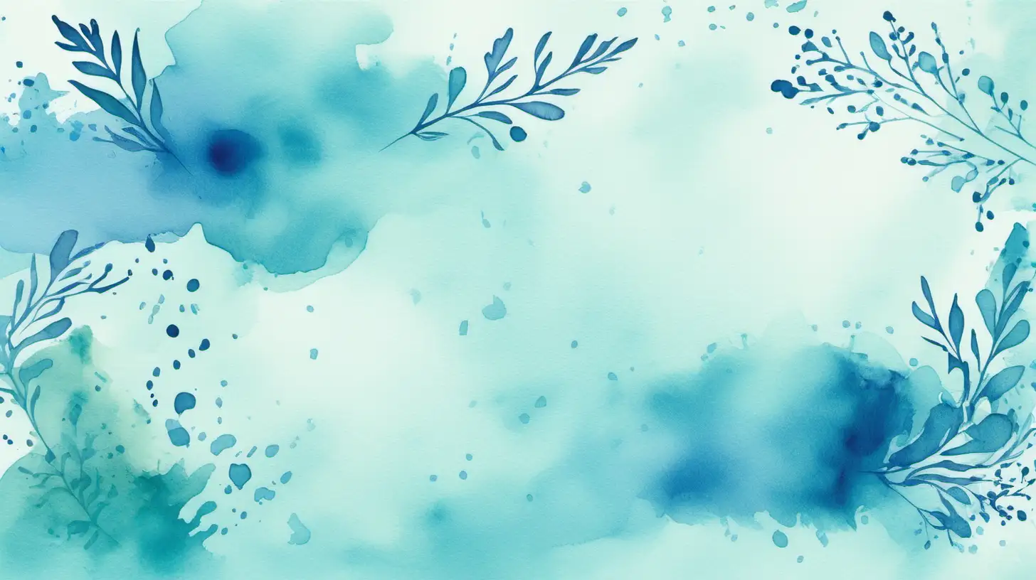 calming watercolour blue background with design
