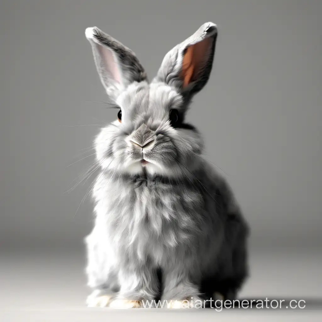 Adorable-Gray-Fluffy-Bunny-with-Ears