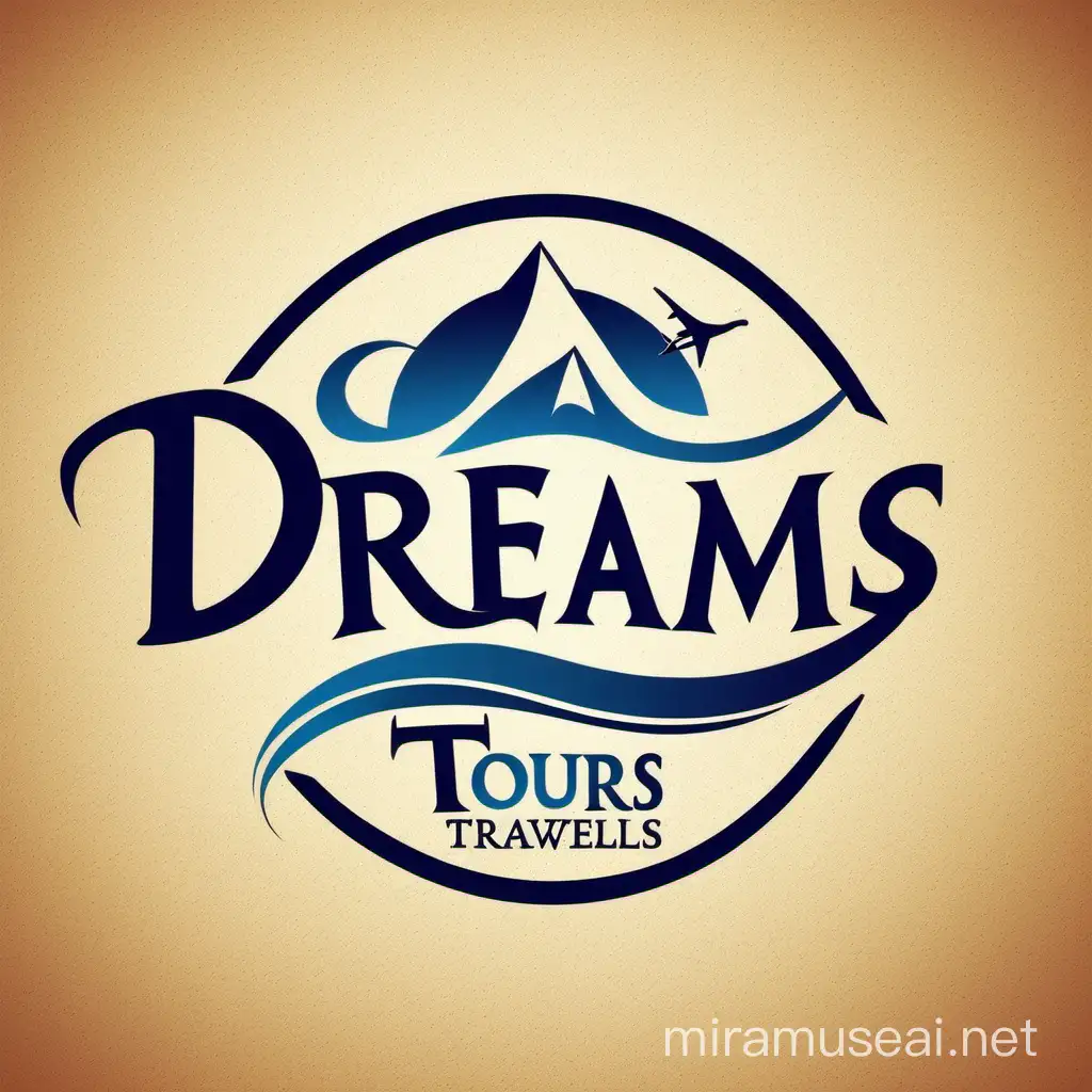 create a  logo for Dreams Tours and Travels 