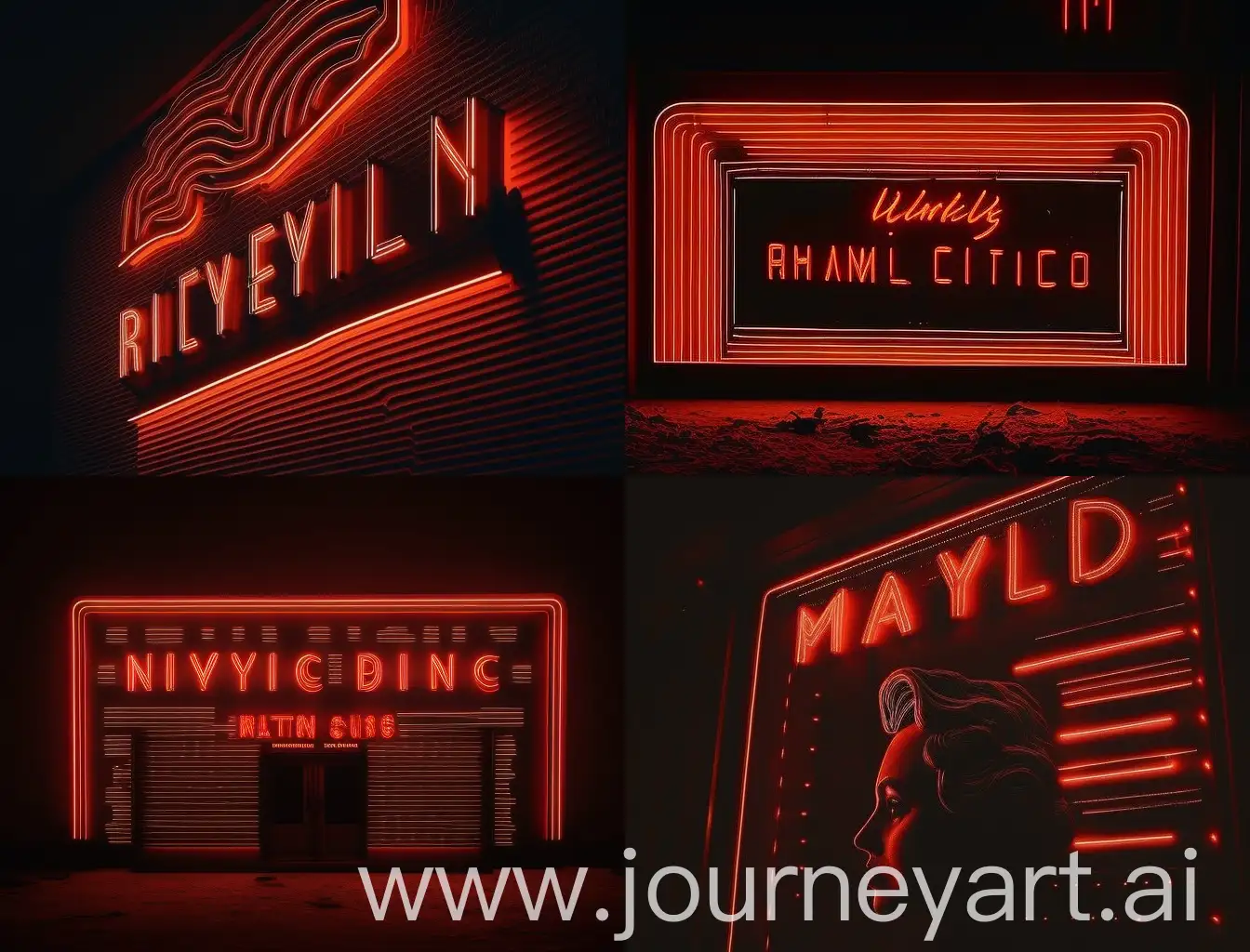 high resolution detailed minimalist cinematic stills of a david lynch film women  red neon signs optical illusions 
