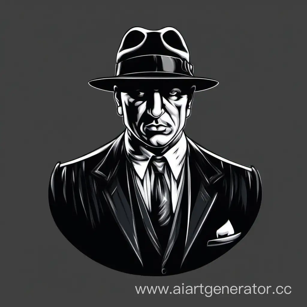 Mafia BOSS on a black background wearing a hat