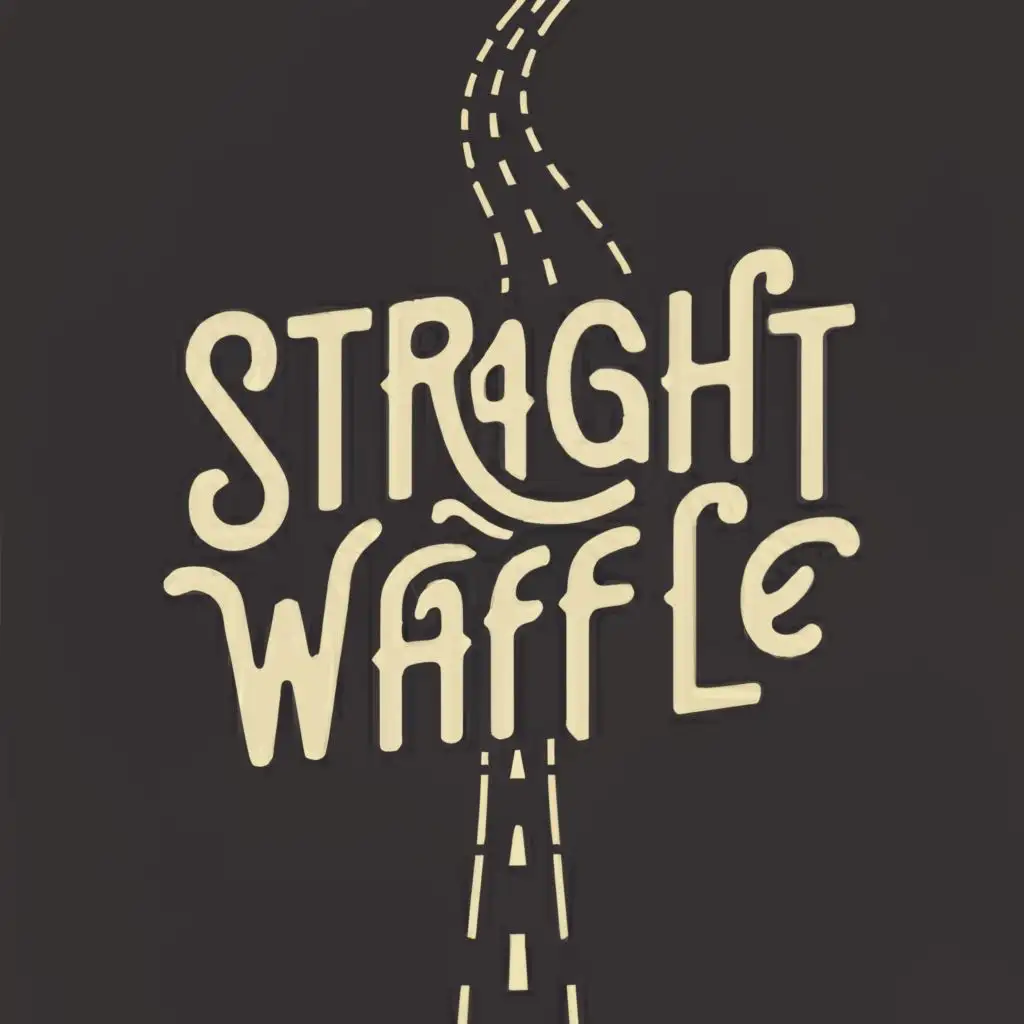 LOGO-Design-For-Straight-Waffle-Minimalistic-Road-Symbol-on-Clear-Background
