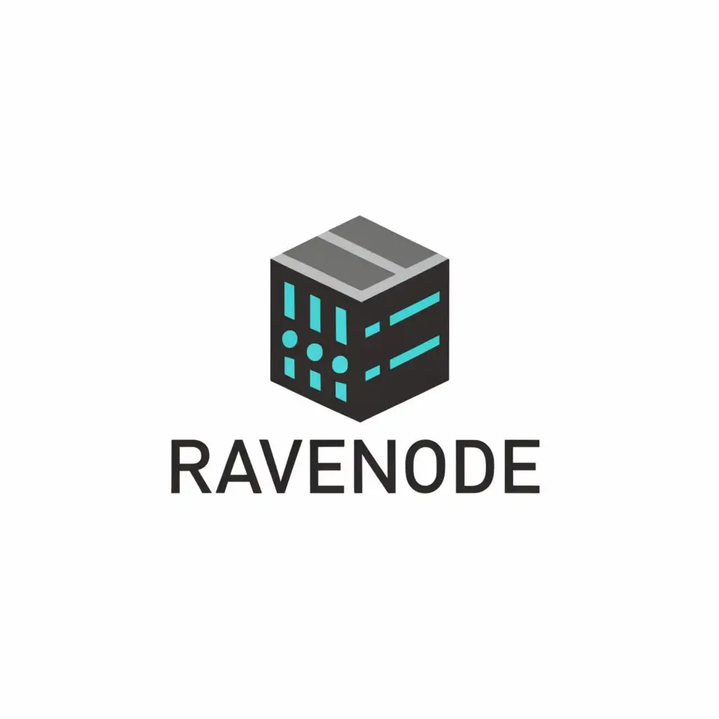 a logo design,with the text "RaveNode", main symbol:minimalistic logo about hosting,Moderate,clear background
