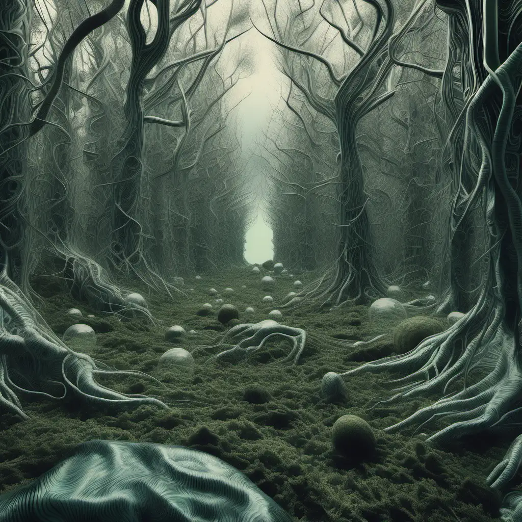 Surrealistic Forest with Transparent Hallucinations