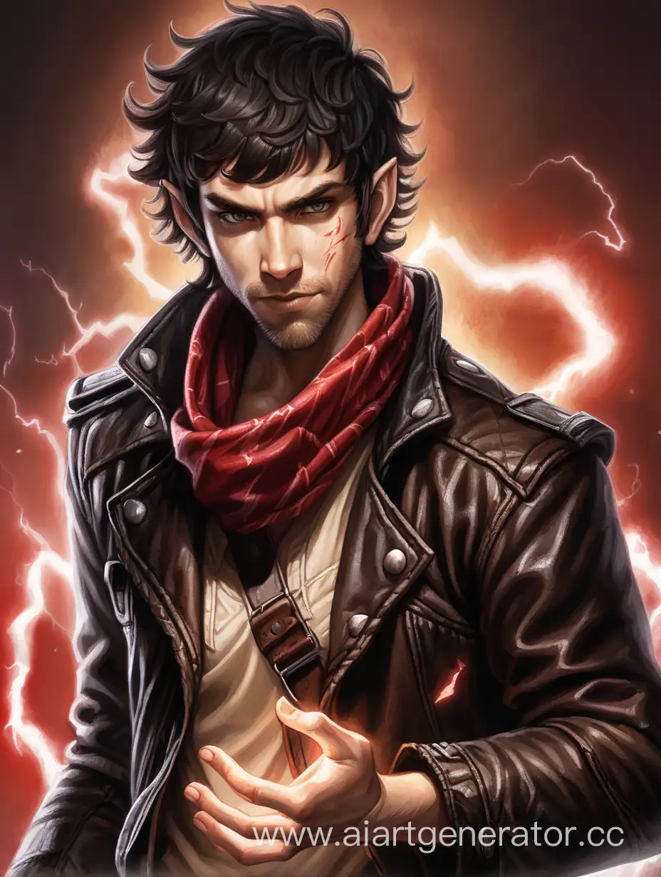 Mystical-HalfElf-Man-Conjuring-Lightning-in-Dark-Leather-Jacket