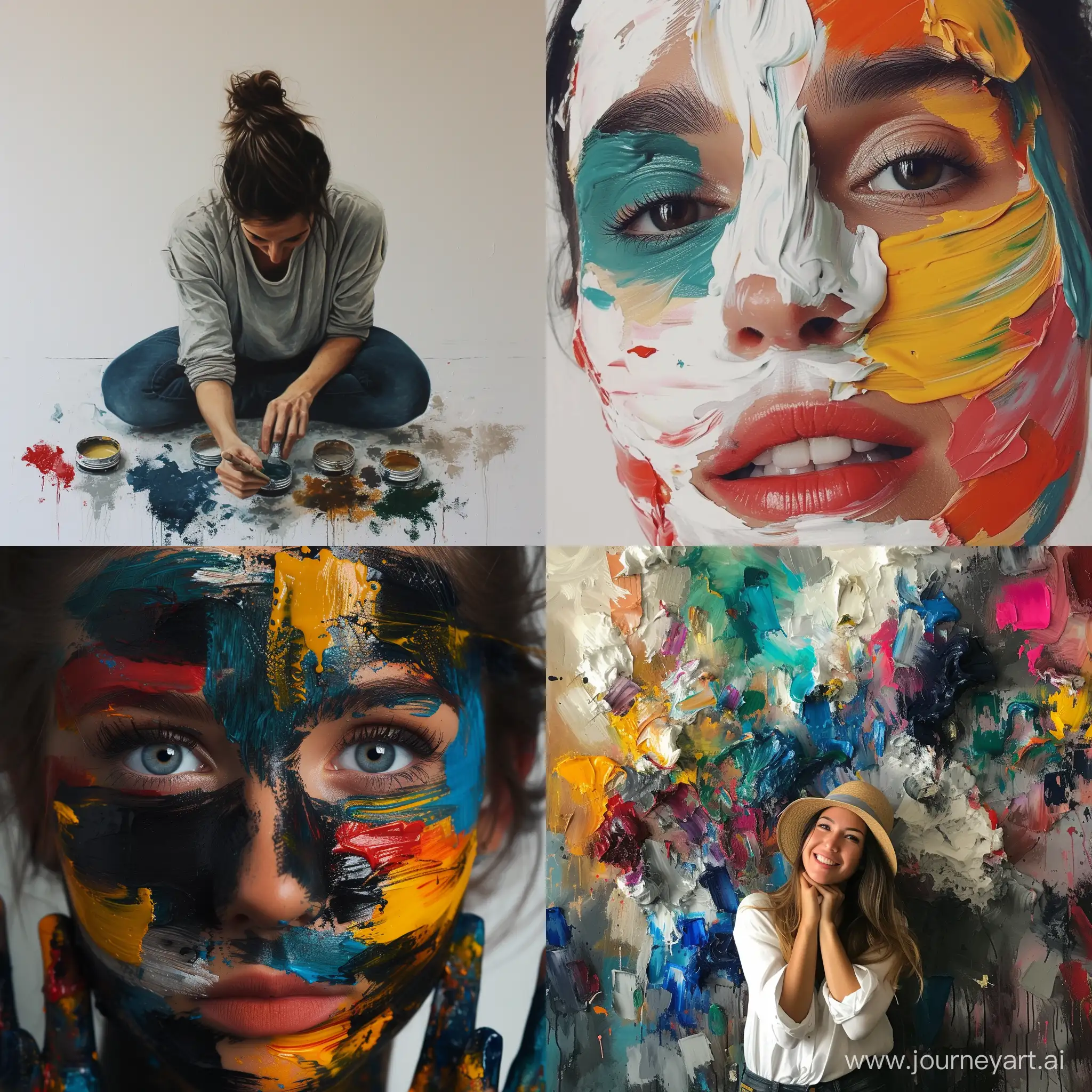 Expressive-Woman-Breaking-Minimalist-Boundaries-with-Vibrant-Paints