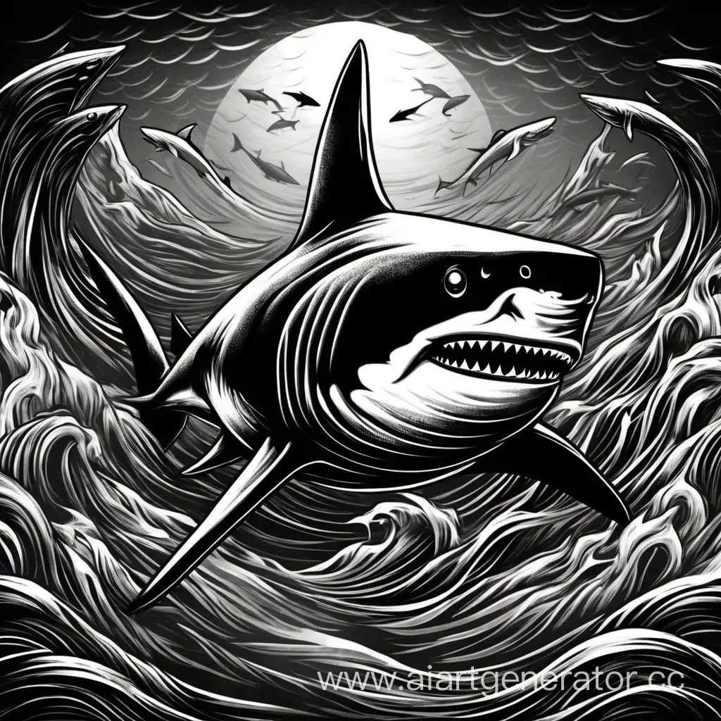 BlackToned-YouTube-Channel-Background-Featuring-a-Drawn-Shark