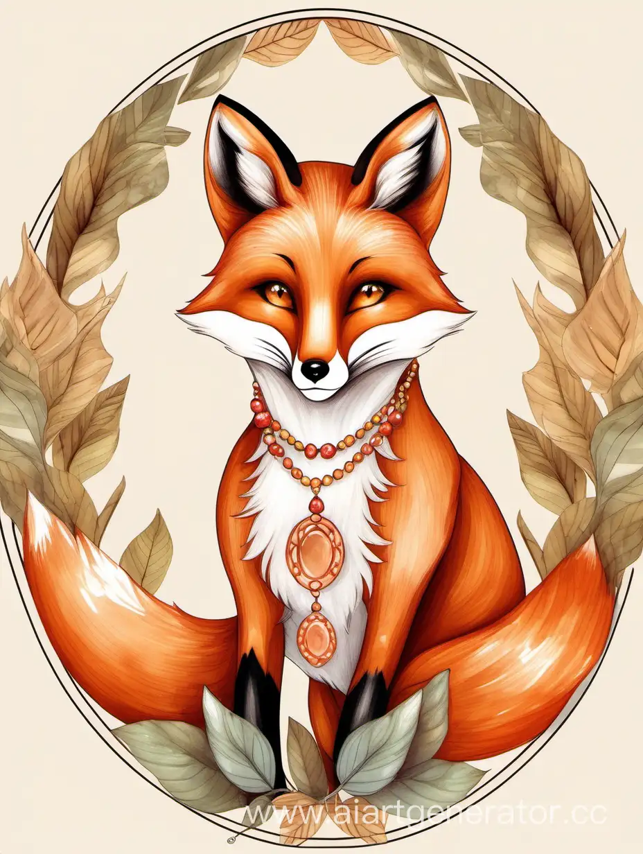 Fox-Crafting-a-Stylish-Necklace-in-a-Vibrant-NatureInspired-Setting