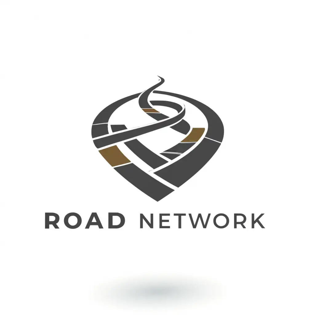 a logo design,with the text "Road network", main symbol:pavement, web, sidewalk,Moderate,be used in Construction industry,clear background