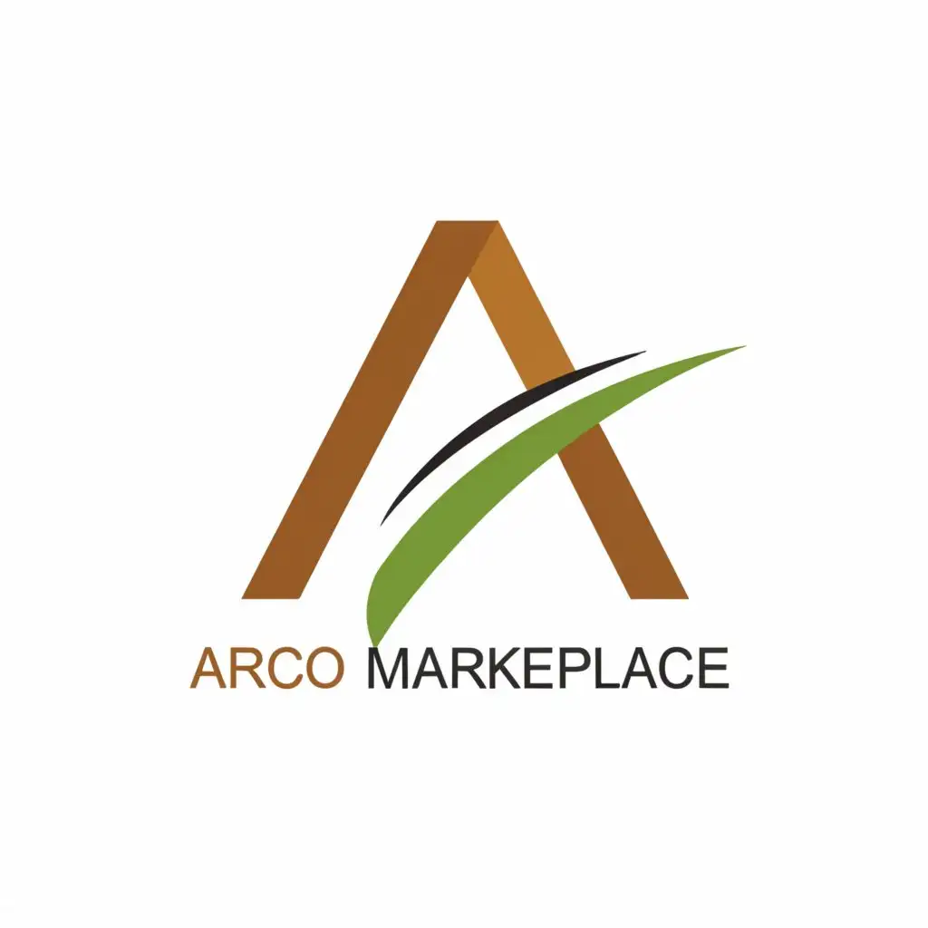 a logo design,with the text "Arco Marketplace", main symbol:A letter with arc,Minimalistic,be used in Retail industry,clear background
