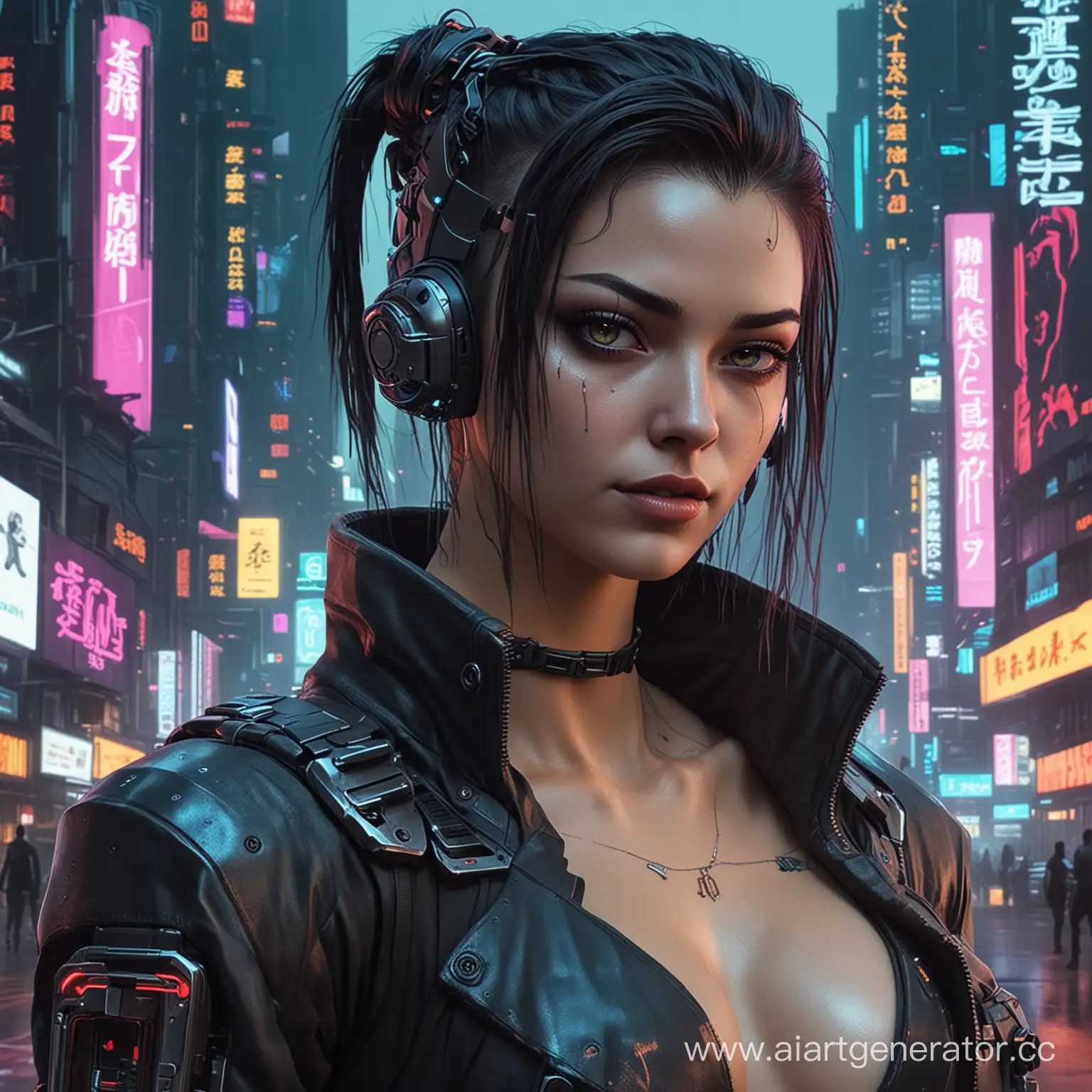 Cyberpunk-Cityscape-with-Neon-Lights-and-Futuristic-Vehicles