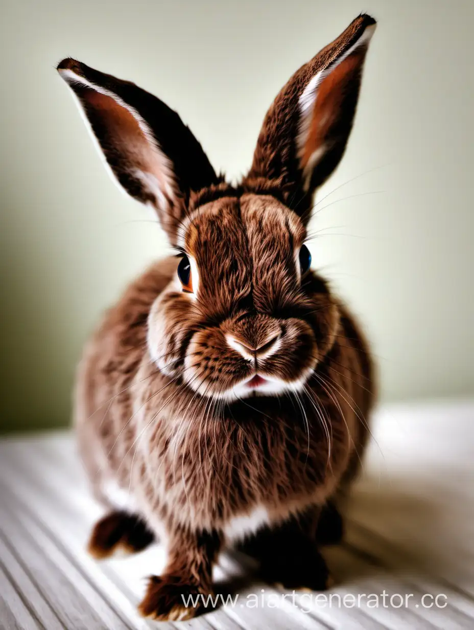 Adorable-Chocolate-Rabbit-Portrait