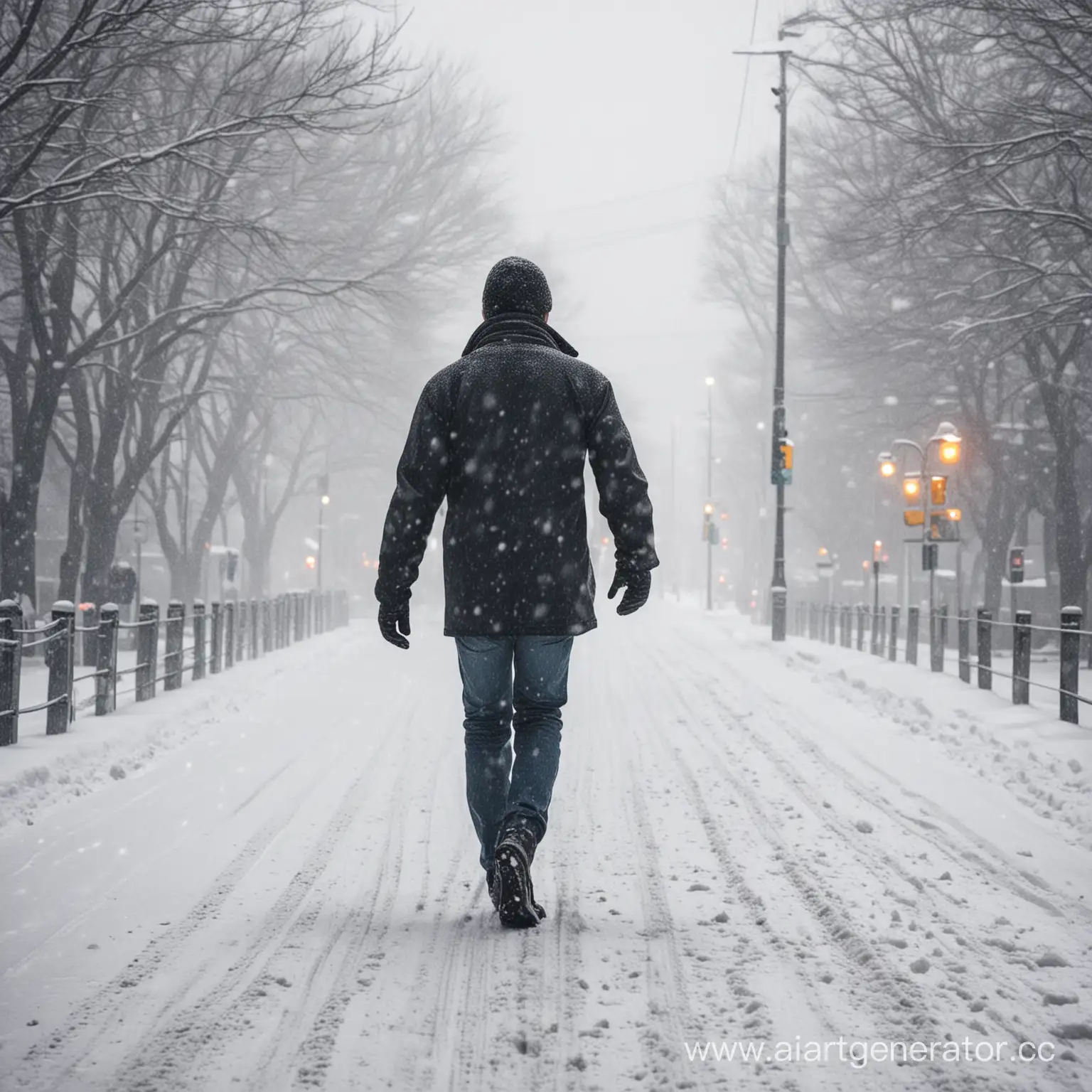 Man-Walking-Through-Blizzard-Snowstorm