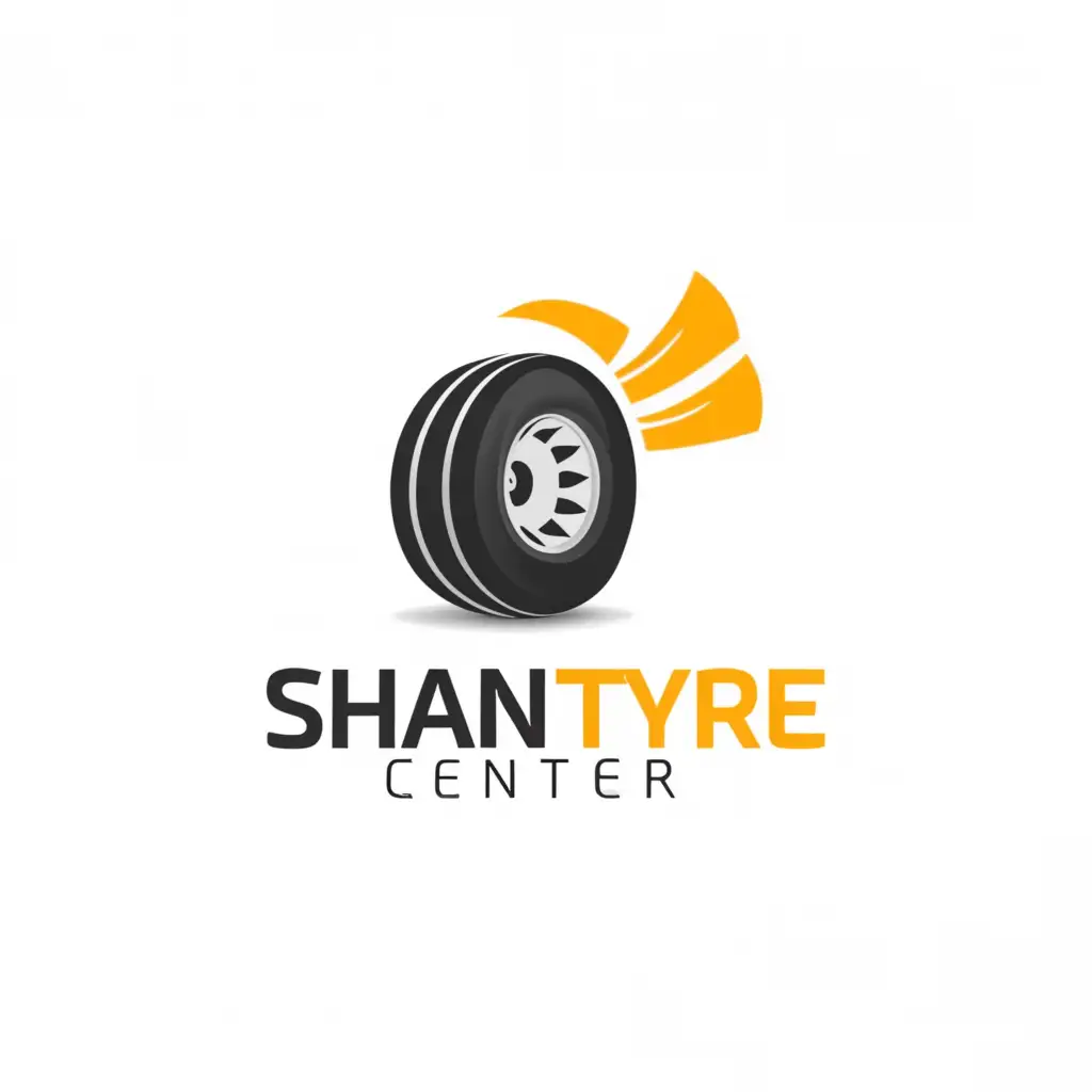 a logo design,with the text "Shan Tyre Center", main symbol:Tyre,Moderate,be used in Automotive industry,clear background
