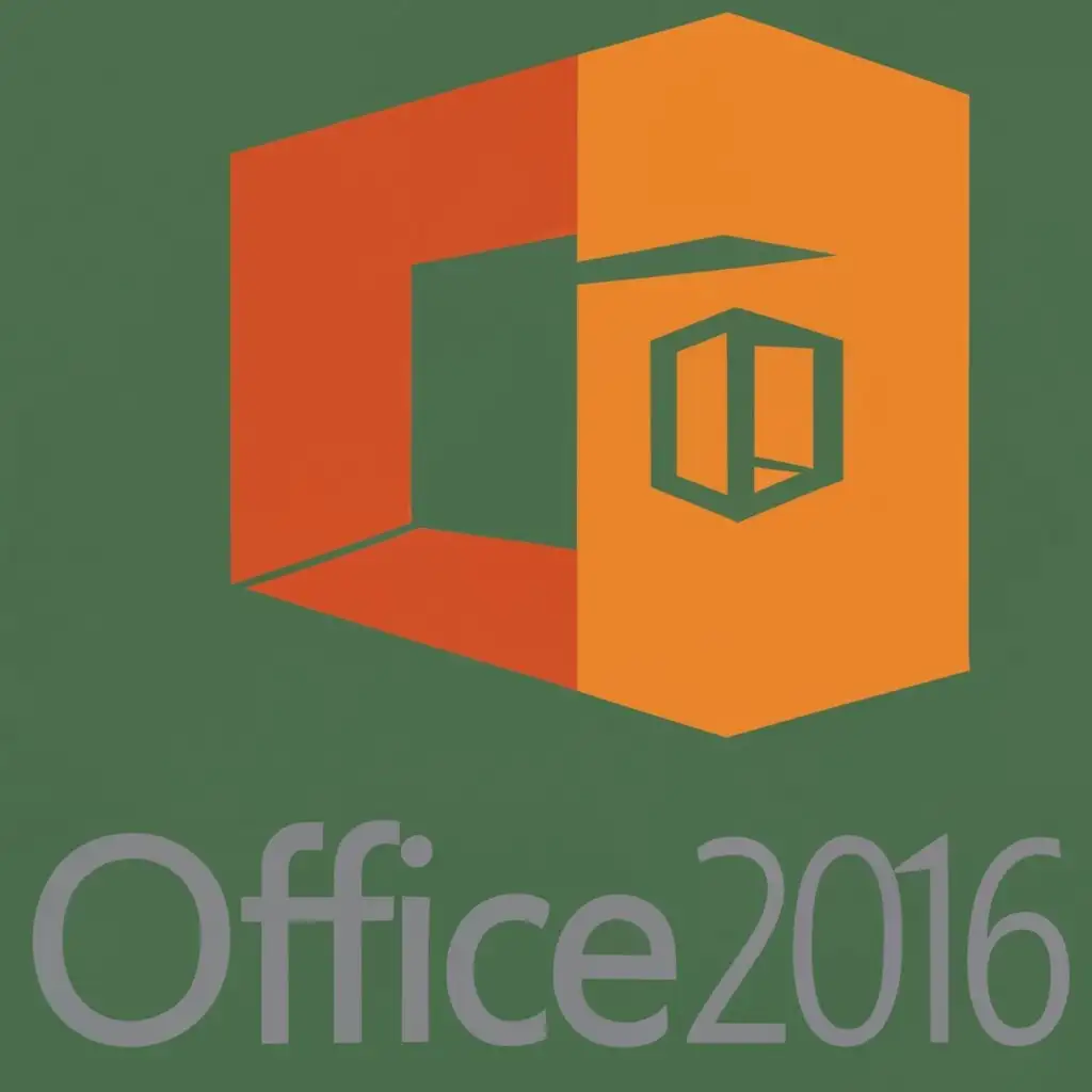 logo, Microsoft Office 2016, with the text "Microsoft Office 2016", typography, be used in Internet industry